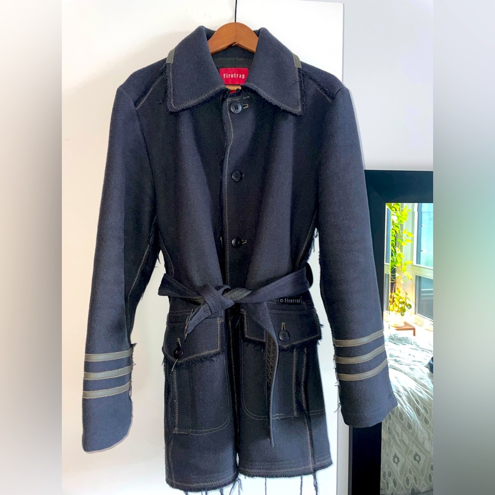 Firetrap Mens Military Style Pea Coat (M)